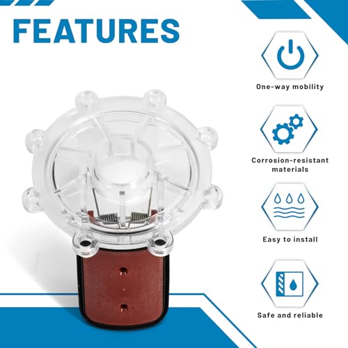 7056 2Pcs Check Valve Covers with Flapper Assembly Compatible with Zodiac Jandy Spring Check Valve Replacement# 7235,7305