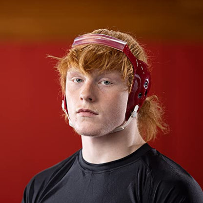 Matman Wrestling Headgear Adult Ear Guard Halo BJJ Grappling Head Guard - color: Red