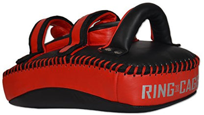 Elite Curved Leather Muay Thai Pad 2.0 - color: Red/Black