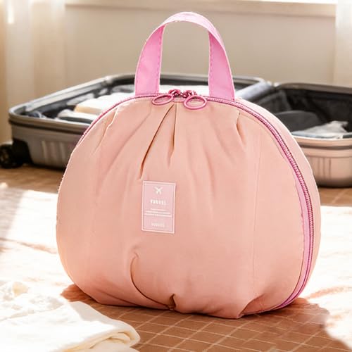 3-in-1 Travel Storage Bag - 7.8×3.5×9Inch, Multi-Compartment Luggage Organizer for Clothes/Underwear, Pink - color: pink