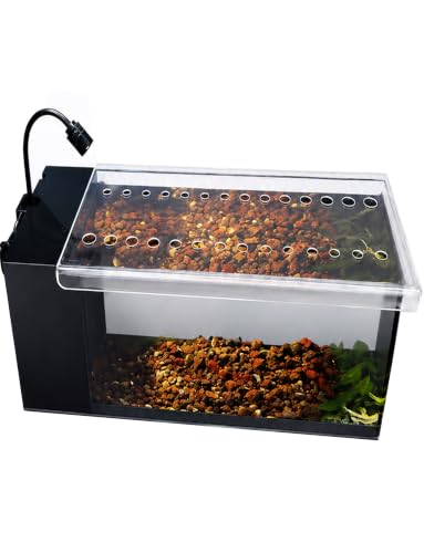 Snug-Fit Acrylic Aquarium Lid, Anti-Escape Splash Guard with Vent Holes, Cat-Resistant Cover with Sliding Feed Slot(5 mm,1.31x0.80 ft/40x24.4cm) - color: 5 mm, size: 1.31x0.80 ft/40x24.4cm