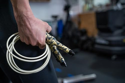 Velites - Earth 2.0 Jump Rope - Official CrossFit® Games Rope - Professional Aluminum Speed Rope for Double Unders, Fitness & Boxing - Includes 4mm Cable & Carrying Bag - - color: Kamo