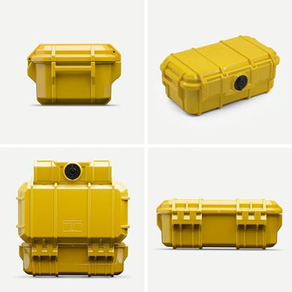 Evergreen 57 Waterproof Dry Box Protective Case - Travel Safe/Mil Spec/USA Made - for Cameras, Phones, Ammo Can, Camping, Hiking, Boating, Water Sports, Knives, & Survival (Yellow) - color: Yellow