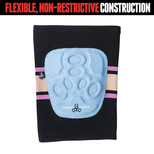 Triple Eight Covert Knee Pads – Ideal for Roller Skating, Biking, BMX, and Skateboarding - color: Sunset, size: Medium