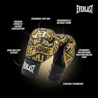 Everlast Spark Boxing - color: Black / Gold, size: 12 oz