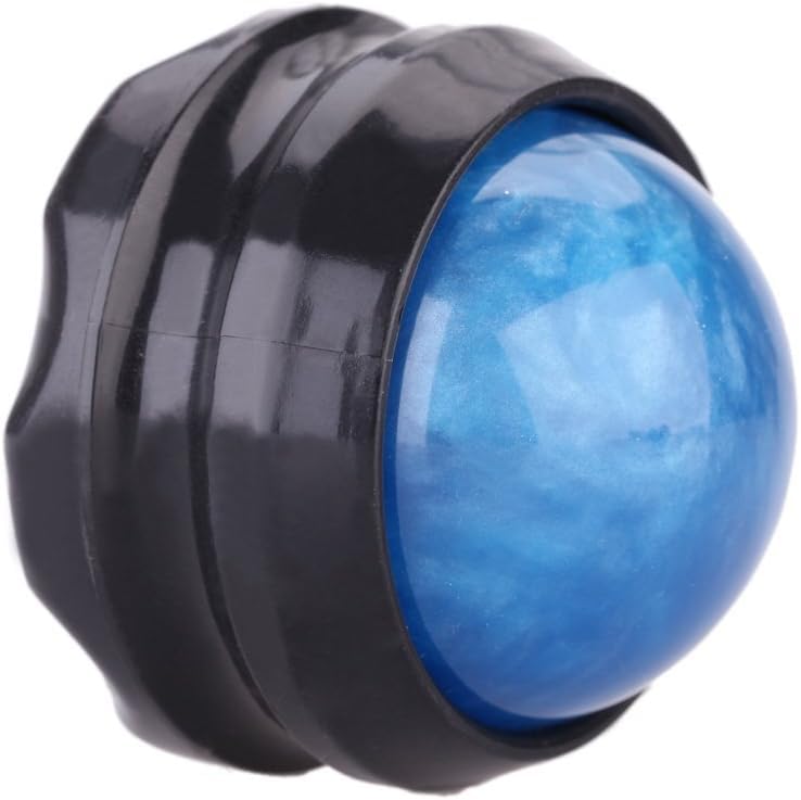 Manual Massage Ball Pain Relief Back Roller Massager Self Massage Therapy and Relax Full Body Tools for Sore Muscle Joint Pain Essential Oils or Lotion Relax (Blue) - color: Blue