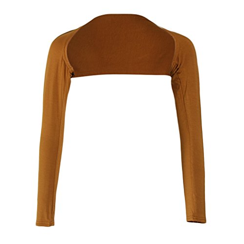 LoveinDIY Full Arm Sleeves Shrug Hijab Ramadan Islamic Stretchy Modal One Piece - color: Brown
