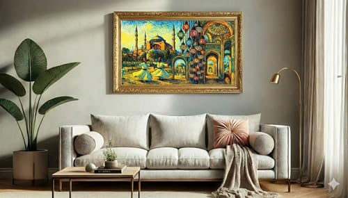 Biladona Ottoman Mosque 500 Piece Jigsaw Puzzle - Turkish Architecture with Colorful Lanterns Art - Adult Puzzle Gift for Travel Lovers