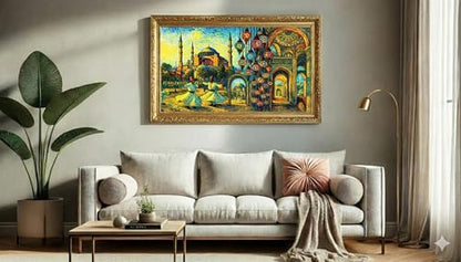 Biladona Ottoman Mosque 500 Piece Jigsaw Puzzle - Turkish Architecture with Colorful Lanterns Art - Adult Puzzle Gift for Travel Lovers