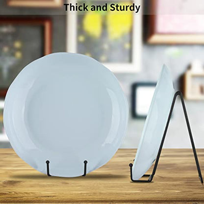 IBosins 5-Pack 8-Inch Plate Holder Display Stands Black Metal Frame Stand | Large Stand for Picture, Book, Photo, Easel, Creation, Collectibles - color: Black, size: 8 Inch