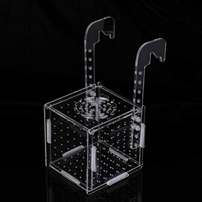 Fish Breeding Box- Box Hatchery Incubator Aquarium Fish Breeding Boxes Divider Hatching Boxes Accessory for Small Shrimp Clownfish Guppy-Small Hook Pattern