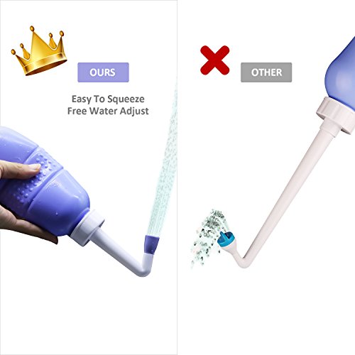YumSur Portable Bidet Sprayer for Personal Hygiene, Pregnant Women Cleansing, Postpartum Clean, Handheld Travel Bidet with 450ML Water Capacity and Angled Nozzle Spray - style: Angled Nozzle Spray