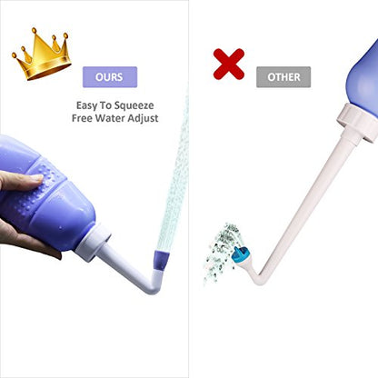 YumSur Portable Bidet Sprayer for Personal Hygiene, Pregnant Women Cleansing, Postpartum Clean, Handheld Travel Bidet with 450ML Water Capacity and Angled Nozzle Spray - style: Angled Nozzle Spray