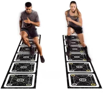 Rubber Agility Ladder 8.8 Ft Non-Slip Speed Agility Training Ladder for Soccer Footwork Training，Flat Agility Ladder for Children's Physical Training Equipment - color: 15 ft