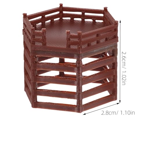 Mipcase Miniature Fish Tank Decoration Platform Model Aquarium Micro Landscape Ornament Hexagonal Platform 3x3x2.8cm for Desktop Aquarium and Small Garden Decor