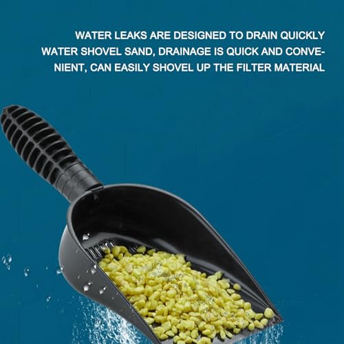 ZJchao PVC Aquarium Sand Scooper, Multifunctional Terrarium Substrate Litter Cleaner Reptile Sand Shovel, with Quick Drainage System, Suitable for Various Scenarios