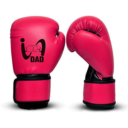 Ultimate - I Boxing Dad - Kids Boxing Gloves MMA Boxing Muay Thai Bag Work - color: Dark Pink, size: 4 Oz