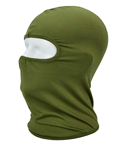 Balaclava Sun/uv face mask UPF 50+ ski mask Neck Gaiter face Scarf Outdoor Sports 3pack - color: Black+white+green