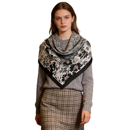 43" Large Square Scarf Fashion Scarves Hair Wrapping Scarfs Night Sleeping Headscarf for Women B07 - color: B076