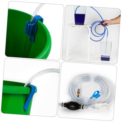 Manual Suction Hose Set for Vehicle and Aquarium, Useful Siphon Pump with Guide Oil Tube for Water and Fuel Transfer, Handheld Liquid Transfer Hose for Car and Home Use