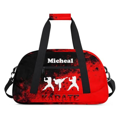 Personalized Martial Art Bag Duffel Bag for Girls, Custom Taekwondo Karate Bag Overnight Bags for Travel Weekender Practice Fighters - color: Option 4