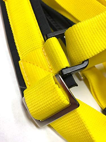Neewa Adjustable Sled Pro Harness (Large, Yellow), Dog Harness for Large Breeds, Giant Dogs, Sled Pulling - color: Yellow, size: Large