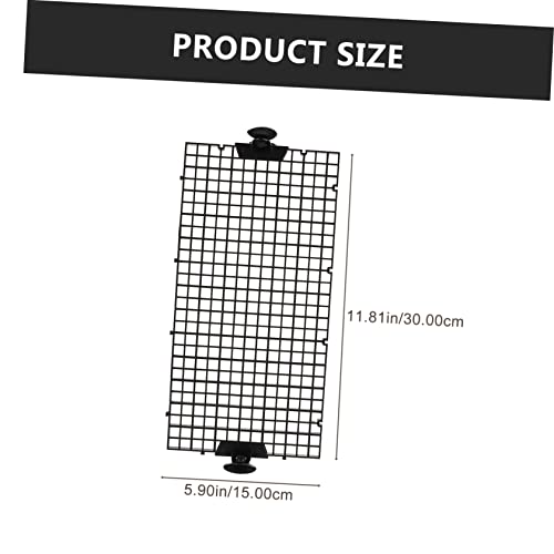 Abaodam 1set Fish Tank Divider Aquarium Separator for Fish Isolation High-Transparency Mesh Panels Includes Cups for - color: Black