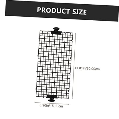 Abaodam 1set Fish Tank Divider Aquarium Separator for Fish Isolation High-Transparency Mesh Panels Includes Cups for - color: Black
