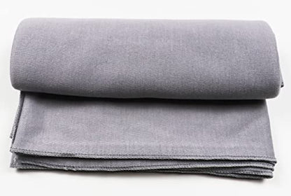 vabovin Head Wraps for Black Women Stretch Jersey Knit Turban Headwrap Solid Color Headscarf Headband Shawl - color: 08- Light Gray