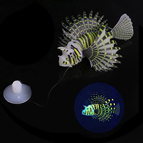 Fish Tank Landscape Ocean Tropical Fish Underwater Ornaments Lionfish Simulation Fish Aquatic Pet Supplies(B,Orange)