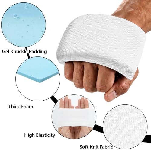 1/2/4pairs Knuckle Guards for Boxing Gel Hand Guard Protection Boxing Knuckle Pads Gel Hand Wraps for Men Women Fitness Athletes Muay Thai Kickboxing MMA Combat Sports Training Sparring Supplies - color: white
