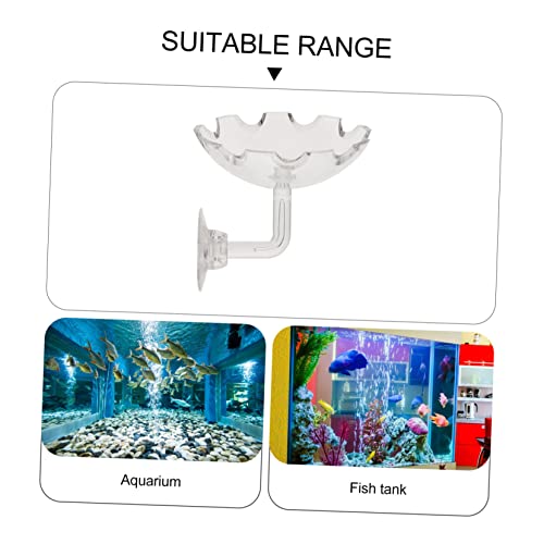 VOSAREA 2pcs Shrimp Feeding Basin Acrylic Aquarium Feeder with Cup for Healthy Shrimp Growth Transparent Fish Tank Accessory