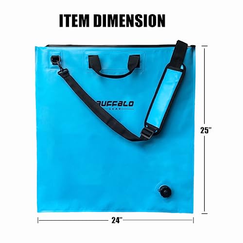 Fish Tournament Weigh in Bag for Bass Fishing, Heavy Duty Fish Bag for Caught Fish Waterproof,Leakproof,Puncture Resistant - color: Blue-24×25in