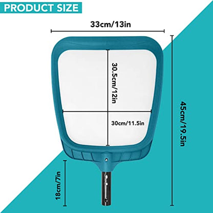 Pool Leaf Skimmer, Pool Surface Cleaning Net (Pole Not Included) | Pool Flat Net, Swimming Cleaning Tools, Plastic Frame Nylon Debris Nets for Ponds, Spas, Inground & Above Ground Pools - size: Pool Skimmer