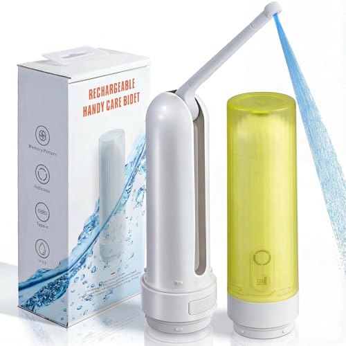 Portable Bidet for Travel,Rechargeable Electric Handheld Travel Bidet Sprayer for Women & Men,Collapsible,Portatil Peri Water Bottle Bidets for Hygiene,Camping, Backpacking,Backcountry,Hiking - color: Green