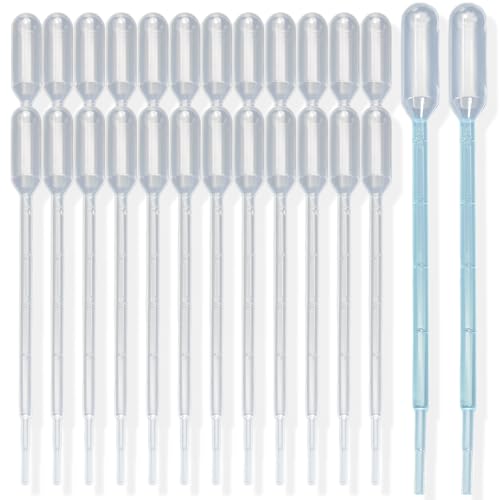 Zkupanx 1mL Pipettes Dropper 100PCS Disposable Plastic Transfer Pipettes | Disposable Plastic Pipettes, Droppers for Liquids, Strong Suction, For Essential Oils Lab Crafts Art, Small Eye Dropper - size: 1 mL