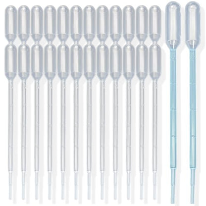 Zkupanx 1mL Pipettes Dropper 100PCS Disposable Plastic Transfer Pipettes | Disposable Plastic Pipettes, Droppers for Liquids, Strong Suction, For Essential Oils Lab Crafts Art, Small Eye Dropper - size: 1 mL