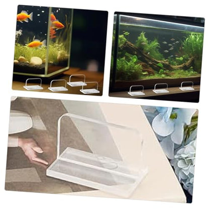 Cabilock 6pcs Clear Acrylic Fish Tank Lid Handles Replacement Grip for Aquarium Covers Heavy-Duty Easy to Install Stable and Practical Design for Fish Tanks