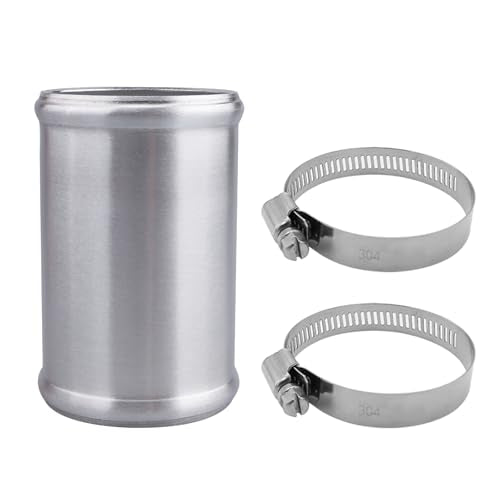 AC PERFORMANCE 2.75" (70mm) OD Aluminum Alloy Hose Joiner Silicone Pipe Connector Bead, 4" Length with 304 SS Clamps - size: 2.75" (70mm)