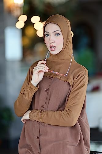para life Hijab-Dickey-BoleroArm Sleeve With Hijab-Hijab&Armsleeve|Shrugs For Women-Arm Sleeve|Arm Sleeves For Women - color: Tan