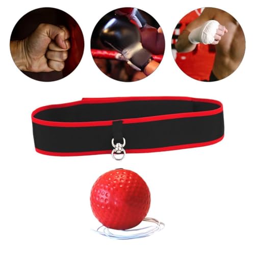 Boxing Reflex Ball Headband Adjustable Headband Boxing Gear Reflex Ball on String with Headband for Fitness MMA Kids Adults