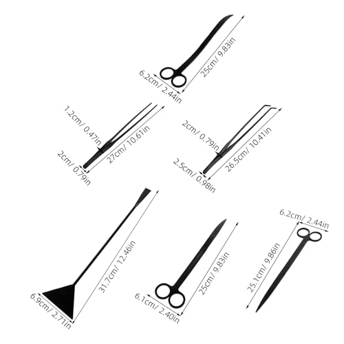 Yardwe 1 Set Stainless Steel Fish Tank Supplies for Aquatic Plant Maintenance Scissors Tweezers Spatula for Effortless Trimming and Cleaning