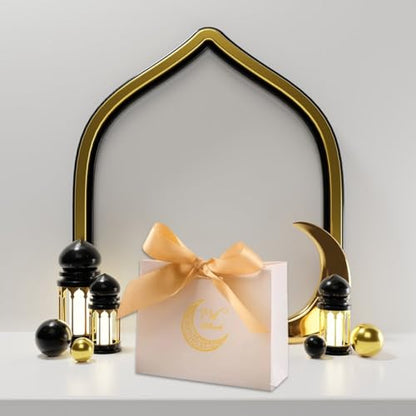 10pcs Eid Gift Bags Ramadan Snack Bags with Gold Ribbon, Reusable Eid Mubarak Bags for Presents Festive Party Wrapping - color: Style3