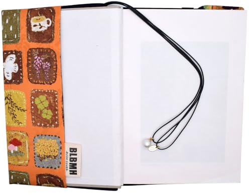 BLBMH 5x8 Book Cover | Handmade Non-Stretch Fabric Sleeve with Bookmark | for Paperback Bible Journal | Privacy Reading Gift for Women - XC Yellow - color: XC Yellow