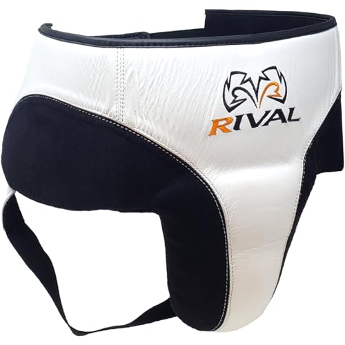 RIVAL Boxing RNFL10 Pro 360 파울 방지 사타구니 프로텍터, 15mm 이중 밀도 폼 패딩, 가볍고 편안한 보호 컵 - color: 화이트/블랙., size: 미디움