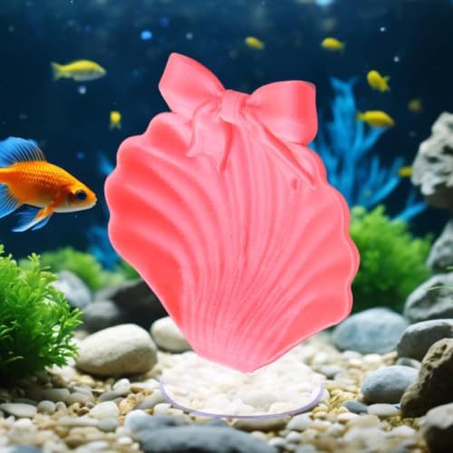 Betta Fish Hammock | Betta Fish Shell Bed, Floating Shell Shaped Suction Cup Pad, for Shrimp Snails Frogs Goldfishes Guppy Koi Reptile Pet Tank Aquariums Area Home - color: Pink