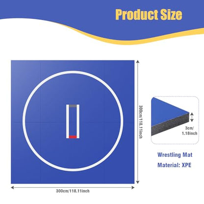Generic X Gymnastics Training Mat Wear Resist Multi Exercise Blanket Anti-Slip Multi-Functional Training Blankets for Grappling Martial Art Boxing Judo
