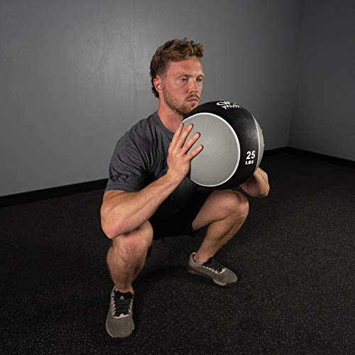 Valor Fitness 무게감 있는 의료용 볼 휴대용 고무 중간 볼 무게 코어 밸런스 복부 운동 장비 홈 체육관 운동 - color: 11.3kg(25파운드) 볼