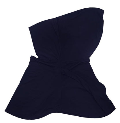 Lina & Lily Jersey Tie Back Hijab Underscarf with Neck Cover Full Coverage for Muslim Women - color: Navy Blue