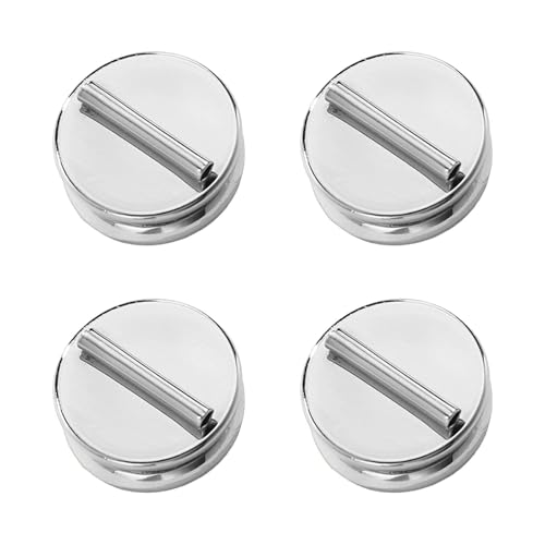 Magnetic Pin Backs 4 Pieces Multifunctional Seamless Metal Flat Top - color: Silver